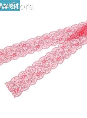 Lace Trim Comfortable Stretchy Red Lace Ribbon for Decoratio