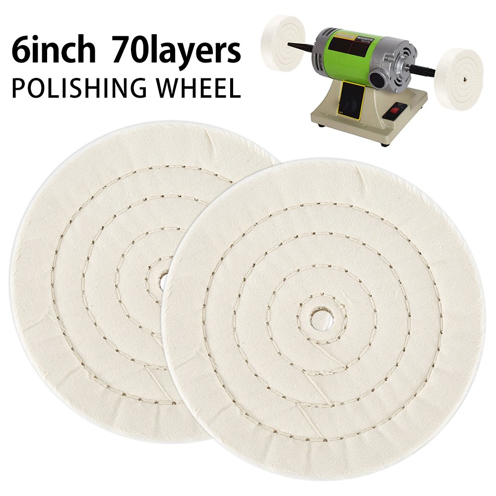 4 Pcs 6inch Wheels Buffing Polishing Wheel Cotton Lint Buffi