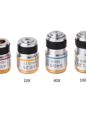 4X 10X 40X 100X Achromatic Objective Lens for Biological Mic