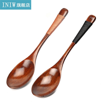 2Pcs/Lot Wooden Spoon New Economical Long Handled Chinese Na