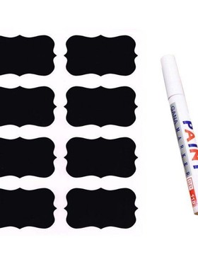 48pcs Stickers & Pen Kitchen Label Sticker Waterproof St