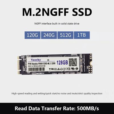 128G, 256G, 512G, 1TB Vaseky Computer M.2-2280 NGFF SSD 500M