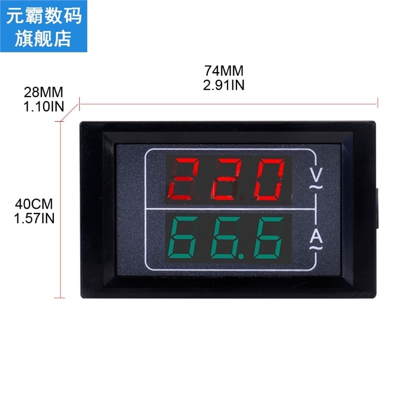 Digital Voltmeter Ammeter AC50-500Amp Voltage Current Volt A