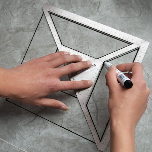 Triangle Ruler Multi-function Floor Drain Ruler Precisely St