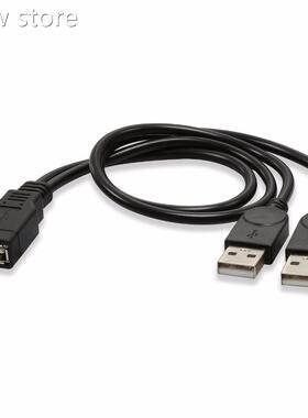 YUSB 2.0 A Femal1e to Dual USB Male Jck  Sptlitera Charger C