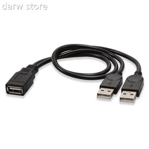 YUSB 2.0 A Femal1e to Dual USB Male Jck  Sptlitera Charger C