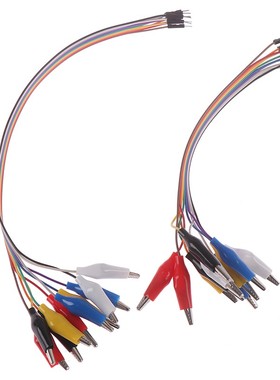 10pin Double-end Alligator Clip Jump Wire Male Female Crocod