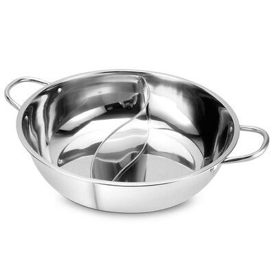 30cm Stainless Steel Hot Pot Shabu Shabu Kitchen Cooking Dur