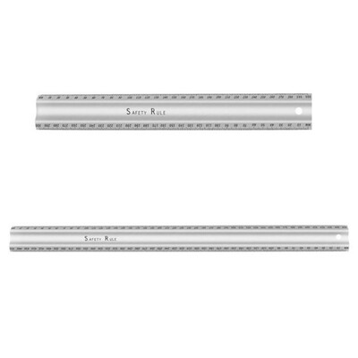 Safe Ruler with Hanging Hole Portable Cutting Ruler Metric H