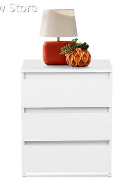 45x38x56cm Modern Bedside Table Cabinet Nightstand with 3 St