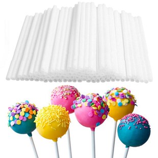 80pcs Lollipop Sticks Plastic Cake Pop Sticks Chocolate Suga