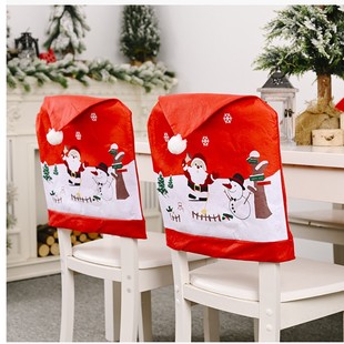 Christmas Fabric Chair Cover 适用于 Dining Room Chairs Cover
