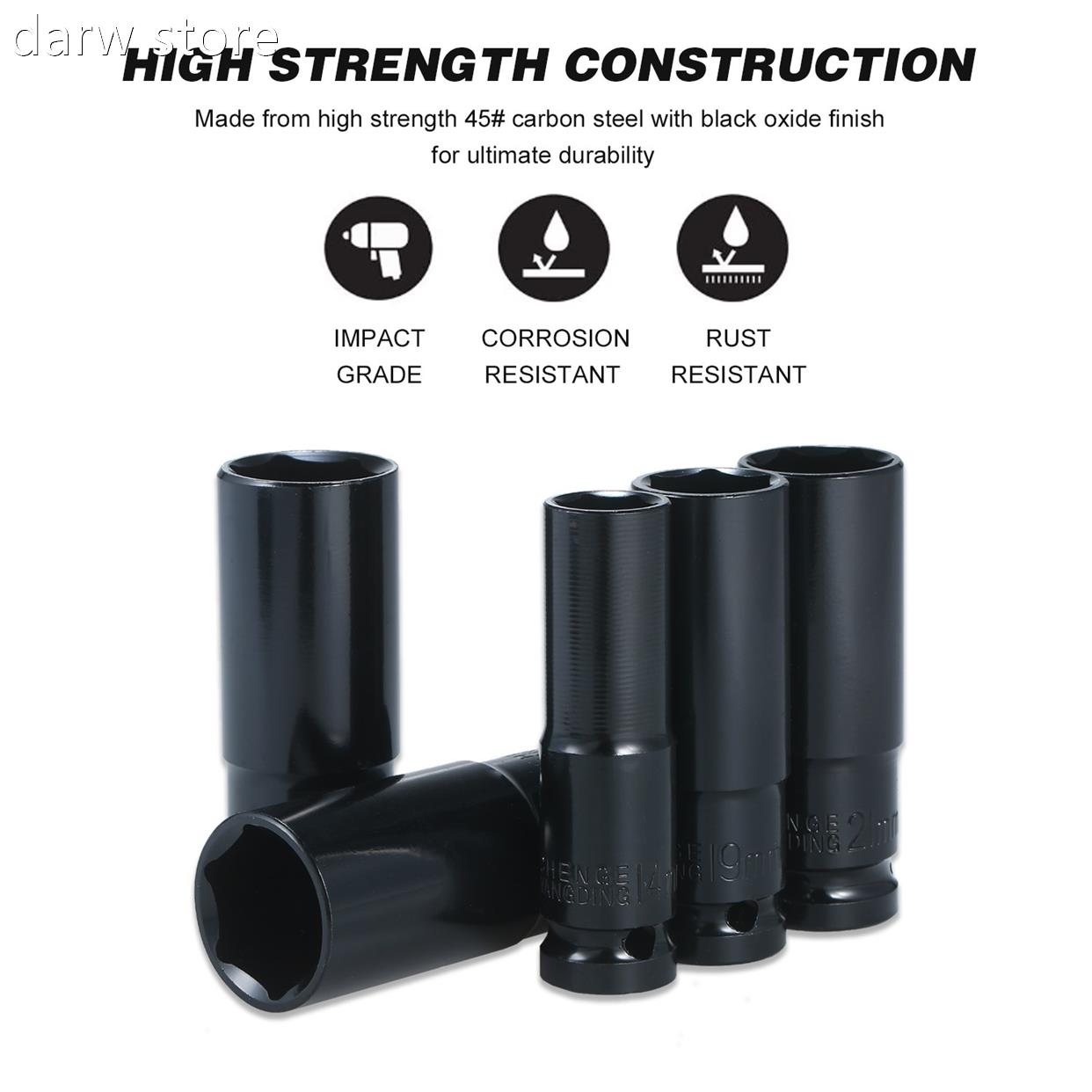 socketwrench0 1/2Inech Driv 6 Po1int Impact  Socket Set 1 Pi