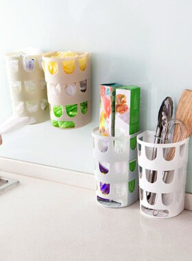 Wall-mounted Garbage Bags Tray Storage Box Multipurpose Plas