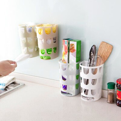 Wall-mounted Garbage Bags Tray Storage Box Multipurpose Plas