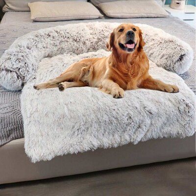 3 Size Large Dog Sofa Bed Cover Calming Plush Mat Dog Beds a