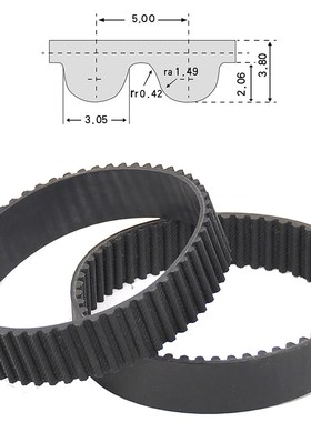 1Pcs HTD 5M-180 To 5M-245 Synchronous Belt Closed Loop Timin