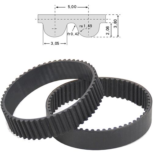 1Pcs HTD 5M-180 To 5M-245 Synchronous Belt Closed Loop Timin