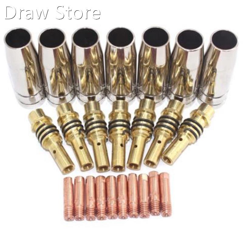 24Pcs 15AK Nozzles Contact Tips Holders MIG Welder Consumabl