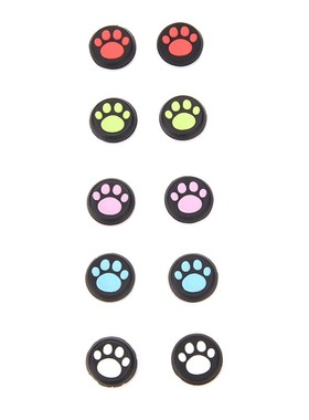 2pcs/lot Silicone Dog Footprints ThumbStick Grips Caps Gamep