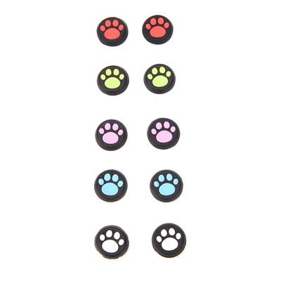 2pcs/lot Silicone Dog Footprints ThumbStick Grips Caps Gamep