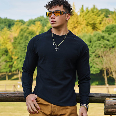 WABRAVE暖绒长袖加绒百搭打底衫保暖修身T健身运动秋冬内搭男