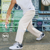 健身篮球跑步宽松运动休闲直筒加绒裤 WABRAVE秋冬美式 九分裤 男女