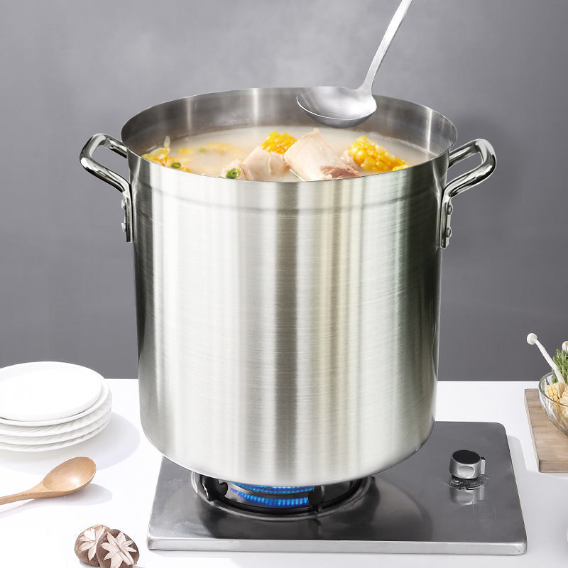 加厚直身炉锅铝汤锅卤水锅