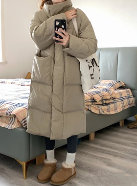 冬季新款棉服女宽松大码学生棉袄气质小众中长款韩版加厚棉衣外套