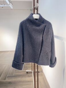 2025秋冬新款呢大衣女短款宽松羊绒拉毛长毛呢子外套显瘦韩版高端