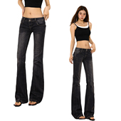 显瘦喇叭裤 @SOHOT美式 女修身 女低腰微喇裤 女2026 复古辣妹牛仔裤