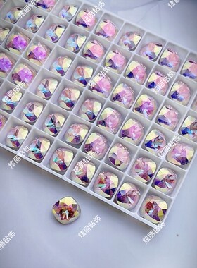 原装进口奥地利尖底4470肥方10mm 浅粉223TRAN 美甲饰品闪钻