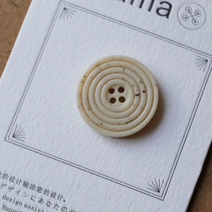 SAMA 通心粉 木棉融入环形可降解田园趣味纽扣