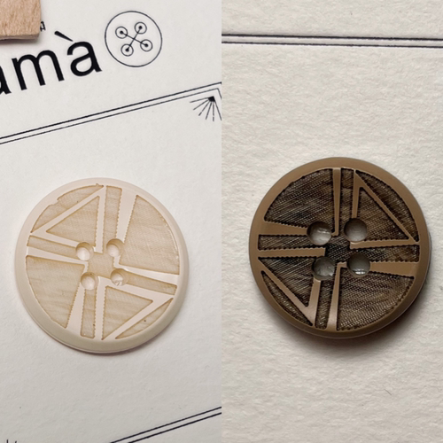 卅孖 几何质感纹理俏皮原生态仿木灯芯绒外套衬衫四眼纽扣