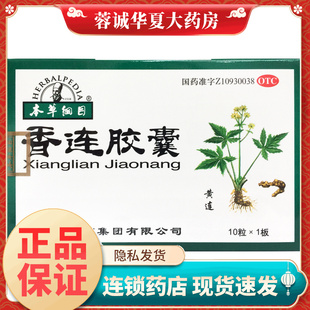 本草纲目香连胶囊10粒清热燥湿行气止痛泄泻腹痛便黄而粘香莲胶囊