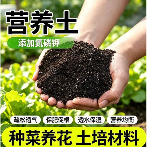 营养土家用园艺种植土花卉绿植多肉育苗土疏松肥沃不板结阳台种菜