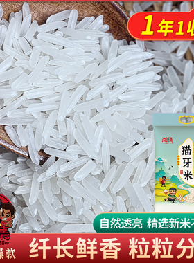 干饭兄弟视频同款大米湘集新米晚稻米农家米猫牙米长粒香米丝苗米
