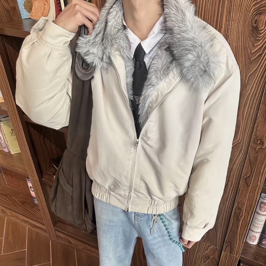 谁穿谁帅狼王座山雕棉服外套