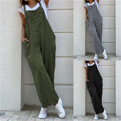 Fashion suspenders long-style jumpsuit时尚吊带长款连体裤女士