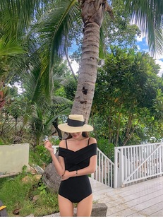 Fashion one-shoulder sexy swimwear woman时尚一字肩性感泳装女