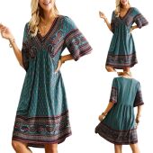 Seaside dress海边沙滩度假民族风连衣裙 style vacation ethnic