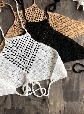 Sexy beach hand-woven breast wrapped woman性感手工编织裹胸女