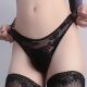 hollow thong性感镂空低腰蕾丝丁字裤 low Sexy waisted lace 男士
