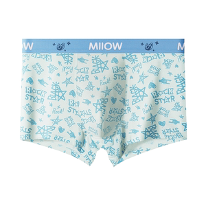 猫人青少年内裤男生发育期纯棉抑菌四角短裤学生初高中生平角裤衩