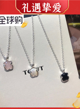 TOUS西班牙桃丝熊经典款925银小熊项链时尚气质轻奢锁骨链银饰品