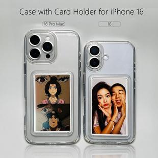 13情侣球星卡 86x54x1.2mm卡套全包防摔自带镜头膜手机壳适用于苹果iPhone16promax保护套16pro max透明15