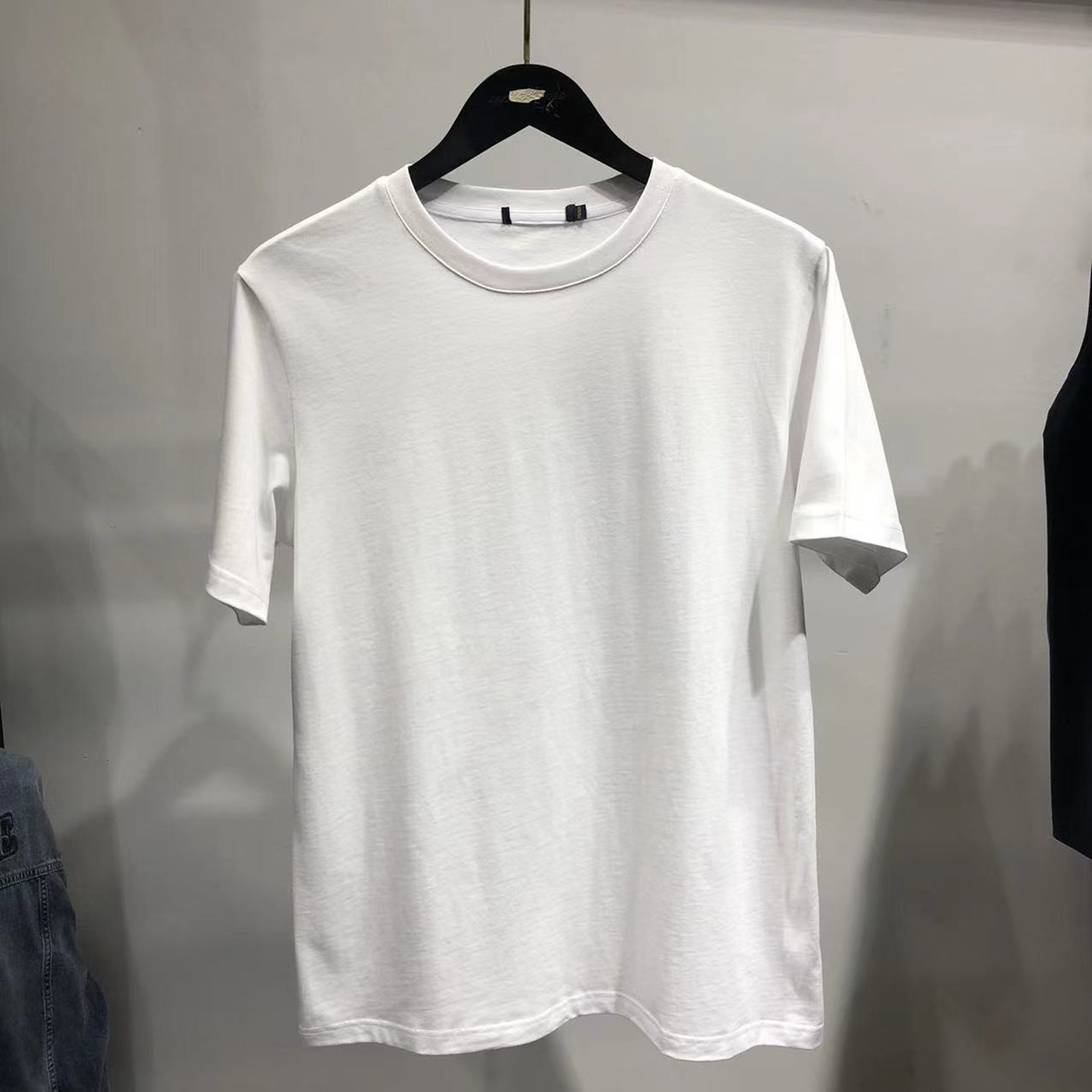 正品大牌！男装品牌~纯色短袖T恤