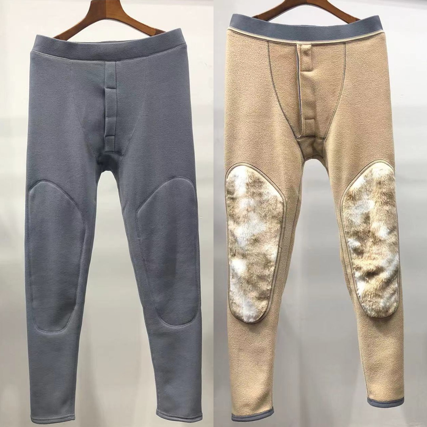 品牌男装！大牌！手感柔软！男士双面德绒保暖裤雪貂绒护膝打底裤