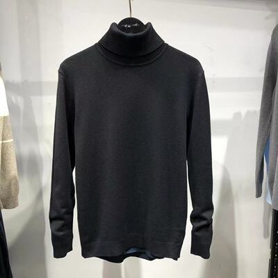 正品大牌！3%羊毛黑色秋冬款毛衣