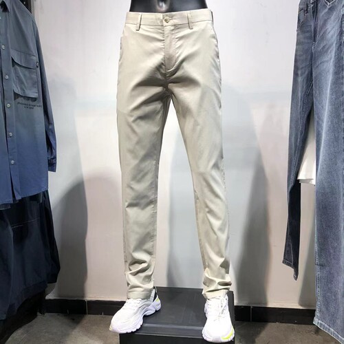 品牌男装商务小直筒略修身休闲裤